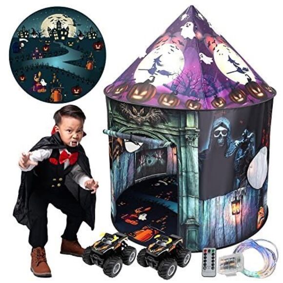 Halloween Kids Tent Set with Monster Truck Toy - Picture 1 of 5